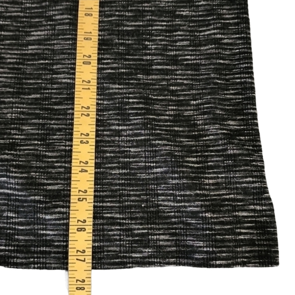 Heathered Black Lace Top 2X Bell Sleeve Knit Tunic Plus Size Feminine Flowy - Picture 12 of 16